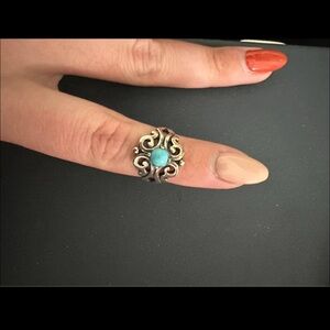 Turquoise Spanish Lace Gemstone Ring